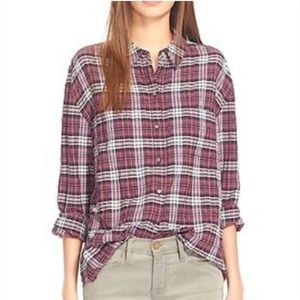Elizabeth and James Purple Plaid Voile Shirt